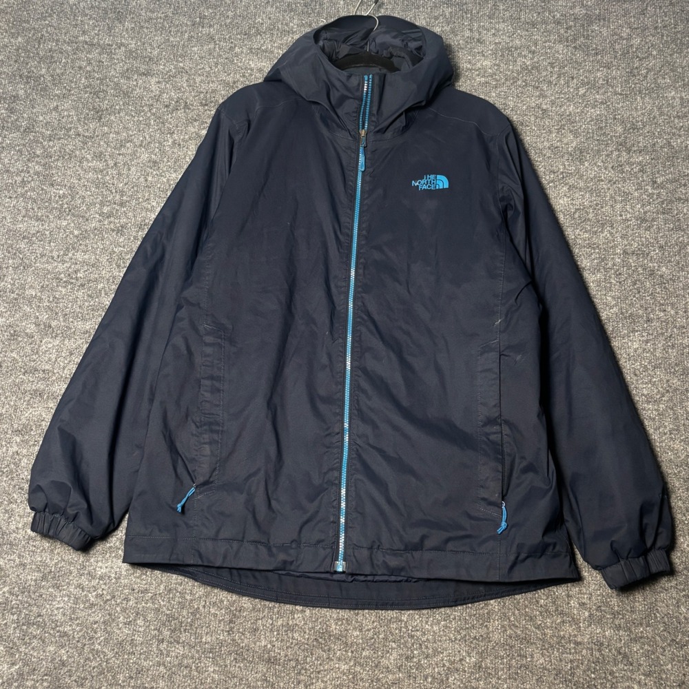 The North Face Insulated Rain Jacket Mens L Black Dry Vent Waterproof Parka